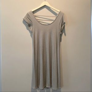 American Eagle Outfitters Black & White Striped Dress Medium M